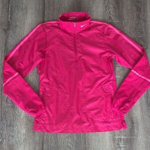 Nike Golf Quarter-Zip Pullover Windbreaker Top Jacket XS Rose Barbie Pink